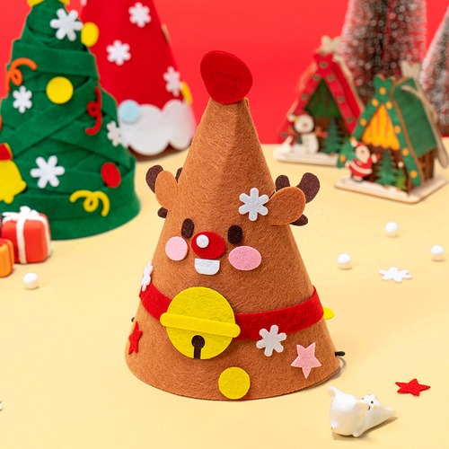 귀여운 크리스마스꼬깔 크리스마스고깔모자 만들기 루돌프고깔